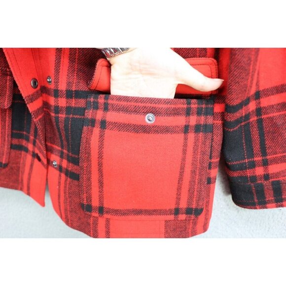 Talbots Wool Blend Red Plaid Jacket-Size Small-Preppy - Picture 7 of 13